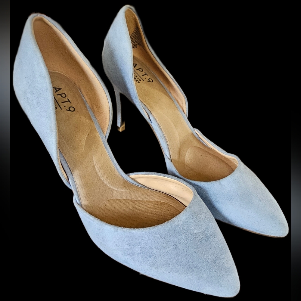 Apt. 9 Women's Light Blue Suede Heels